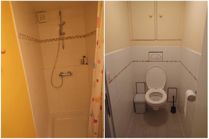 Douche et WC séparés