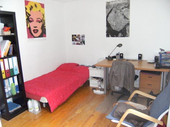 Chambre meublée +- 12 m2