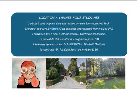 Kot chez l'habitant 32 m² à Namur Autres